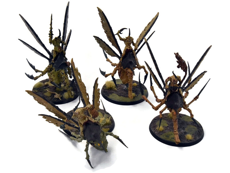 Games Workshop CHAOS DAEMONS 4 Plague Drones #1 Warhammer 40K WELL PAINTED