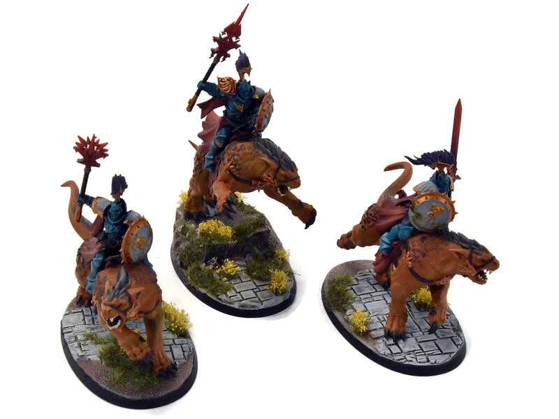 Games Workshop STORMCAST ETERNALS 3 Evocators On Celestial Dracolines #1 Sigmar WELL PAINTED