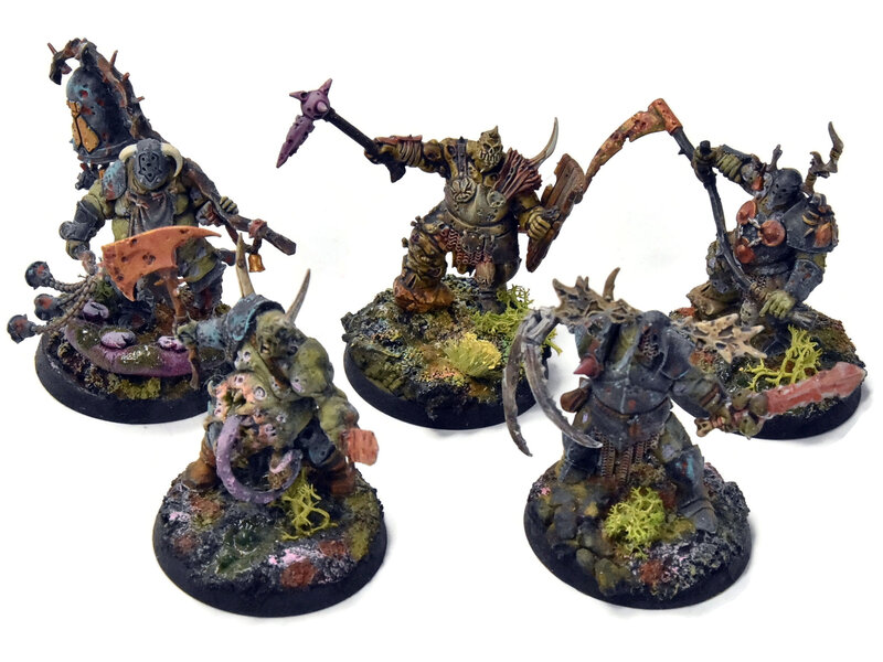 Games Workshop MAGGOTKIN OF NURGLE 5 Putrid Blightkings #2 Sigmar