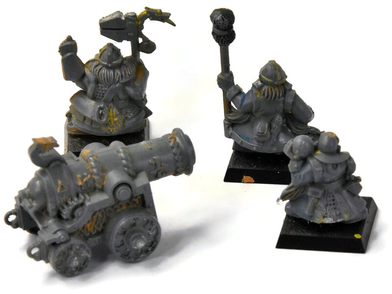 Games Workshop DWARFS 4 Cannon #1 Warhammer Fantasy Skull pass Cleaned