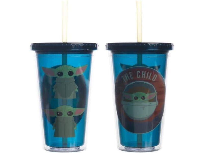 STAR WARS - The Child Chibi 16oz Acrylic Cup Wit Straw