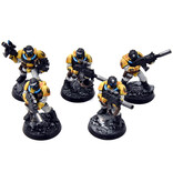 Games Workshop SPACE MARINES Imperial Fists 5 Scout Marines #3 WELL PAINTED Warhammer 40K