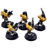 Games Workshop SPACE MARINES Imperial Fists 5 Scout Marines #3 WELL PAINTED Warhammer 40K