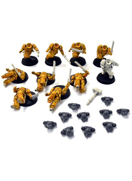 SPACE MARINES Imperial Fists 10 Assault Intercessors #2 missing heads 40K