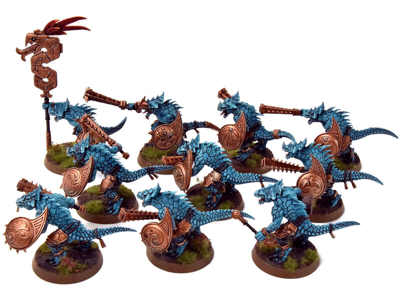 Games Workshop SERAPHON 10 Saurus Warriors #1 PRO PAINTED Sigmar