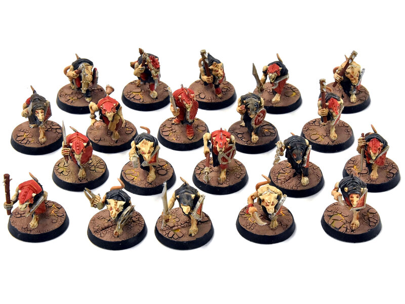 Games Workshop SKAVEN 20 Clanrats #3 Warhammer Sigmar WELL PAINTED