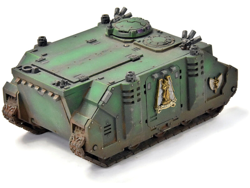 Games Workshop DARK ANGELS Rhino tank #1 Warhammer 40K WELL PAINTED