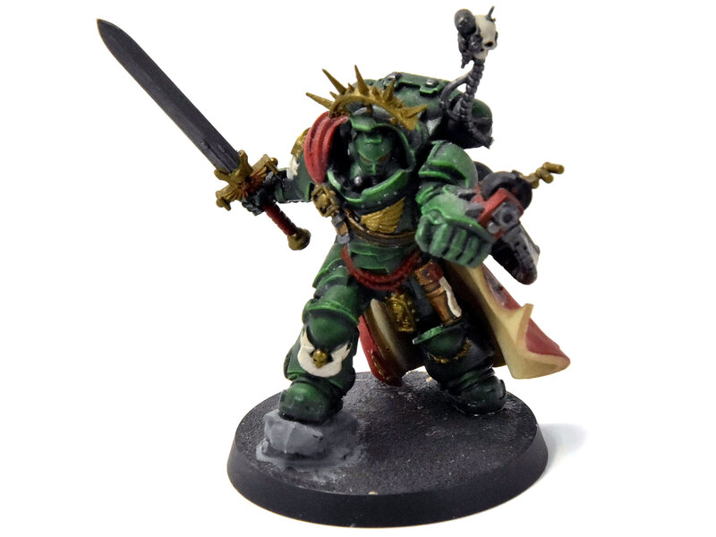 Games Workshop DARK ANGELS Captain In Gravis Armour #6 Warhammer 40K WELL PAINTED