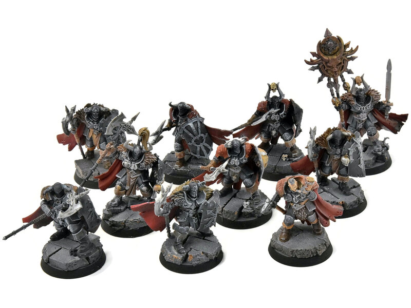 Games Workshop SLAVES TO DARKNESS 10 Chaos Warriors #4 WELL PAINTED Warhammer Sigmar