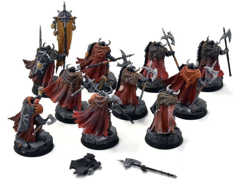 Games Workshop SLAVES TO DARKNESS 10 Chaos Warriors #3 WELL PAINTED Warhammer Sigmar