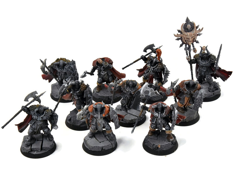 Games Workshop SLAVES TO DARKNESS 10 Chaos Warriors #2 WELL PAINTED Warhammer Sigmar