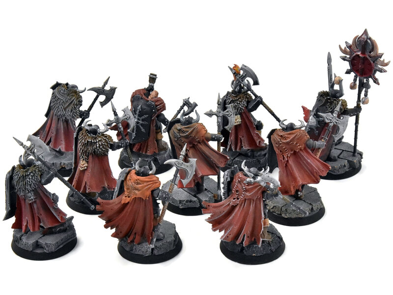 Games Workshop SLAVES TO DARKNESS 10 Chaos Warriors #2 WELL PAINTED Warhammer Sigmar