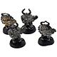 CHAOS SPACE MARINES 4 Chaos Marines With Special Weapons METAL missing backpack