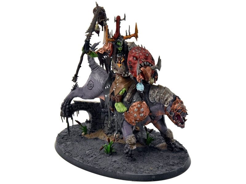 Games Workshop ORRUK WARCLANS Killaboss on Great Gnashtoof #1 WELL PAINTED Sigmar