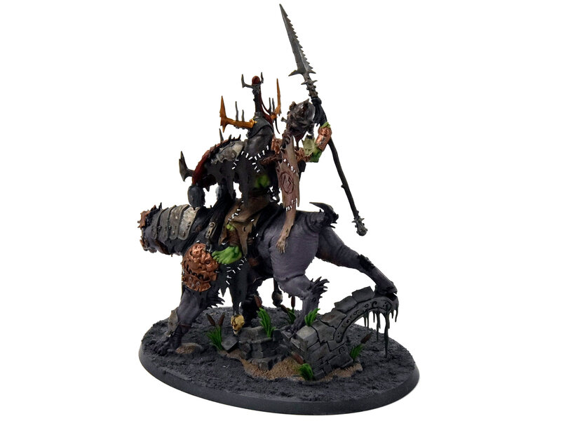 Games Workshop ORRUK WARCLANS Killaboss on Great Gnashtoof #1 WELL PAINTED Sigmar