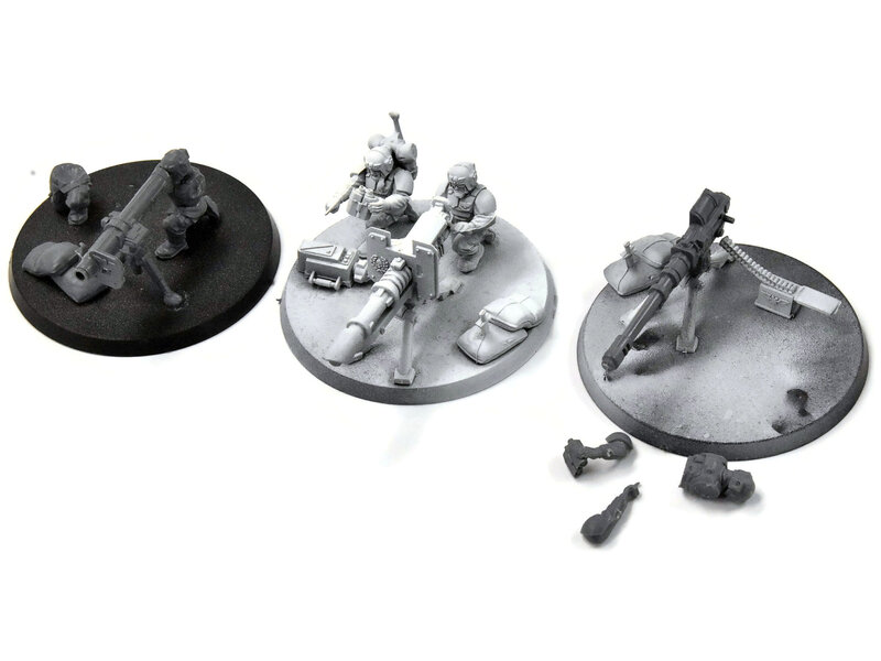Games Workshop ASTRA MILITARUM 3 Heavy Weapon Team #1 missing bits