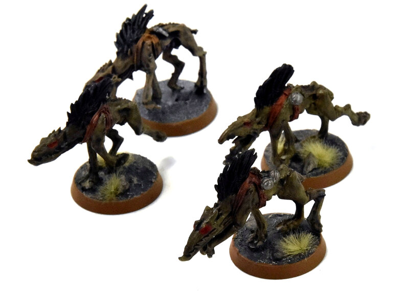 Games Workshop TAU EMPIRE 4 Kroot Hounds #1 WELL PAINTED Warhammer 40K