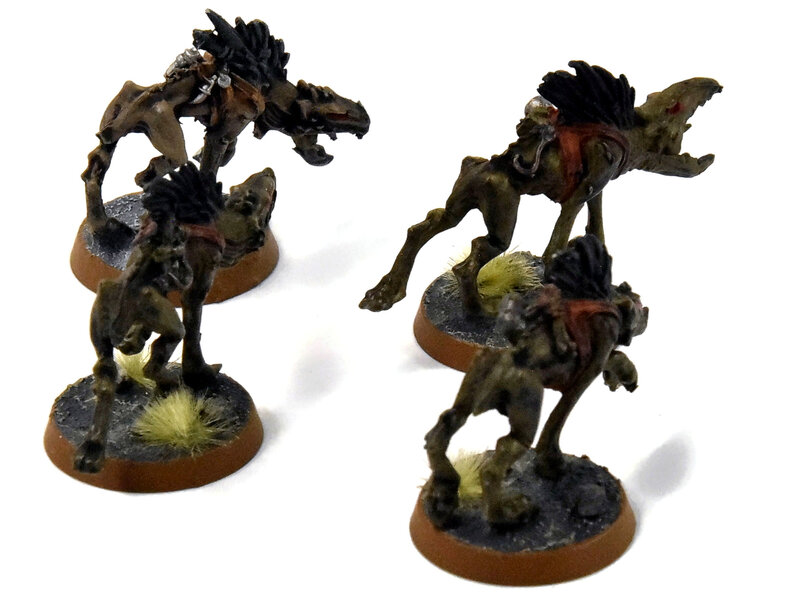 Games Workshop TAU EMPIRE 4 Kroot Hounds #1 WELL PAINTED Warhammer 40K