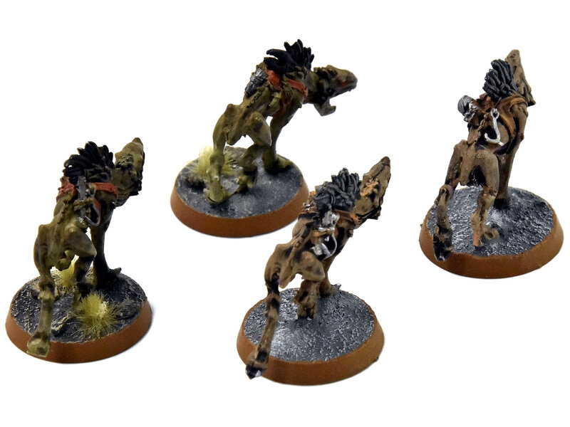 Games Workshop TAU EMPIRE 4 Kroot Hounds #3 WELL PAINTED Warhammer 40K
