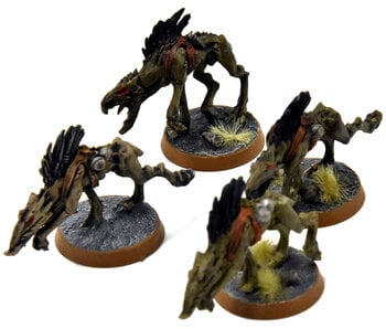 TAU EMPIRE 4 Kroot Hounds #2 WELL PAINTED Warhammer 40K