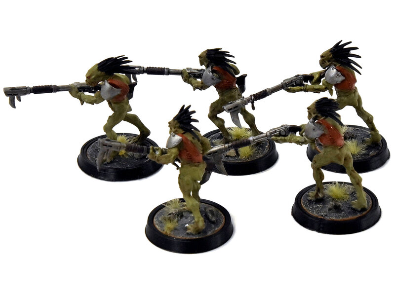 Games Workshop TAU EMPIRE 5 Kroot Carnivores #4 WELL PAINTED Warhammer 40K