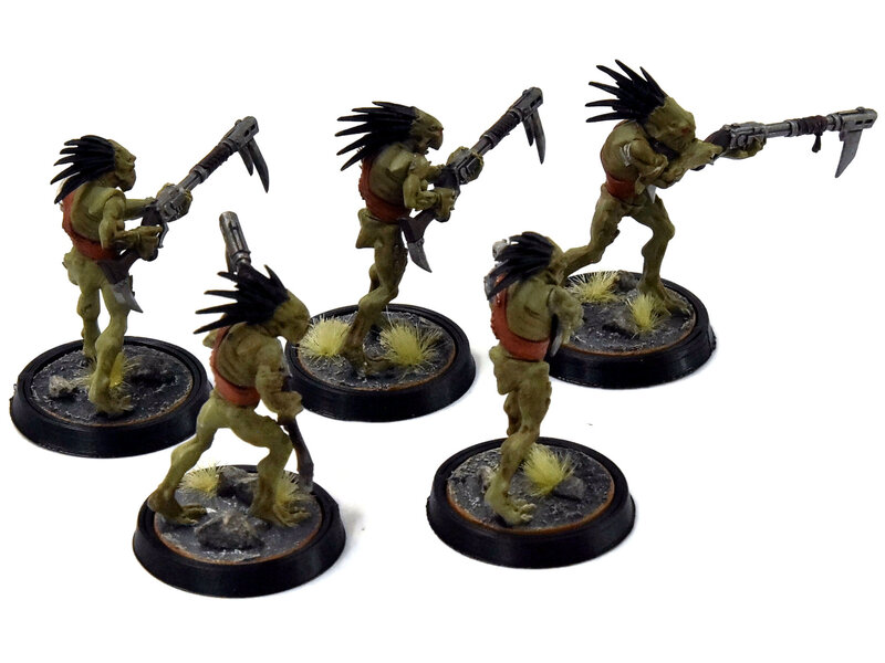 Games Workshop TAU EMPIRE 5 Kroot Carnivores #4 WELL PAINTED Warhammer 40K