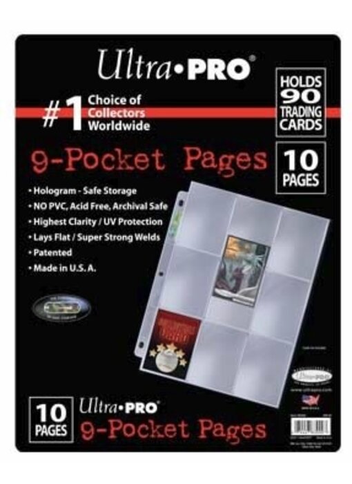 Ultra Pro Page 9 Pockets 10 Pack Refill