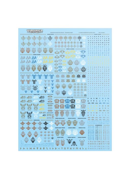 Dwarfen Mountain Holds Transfer Sheet