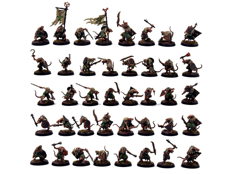 Games Workshop SKAVEN 40 Clanrats Skaventide Side Sigmar PRO PAINTED