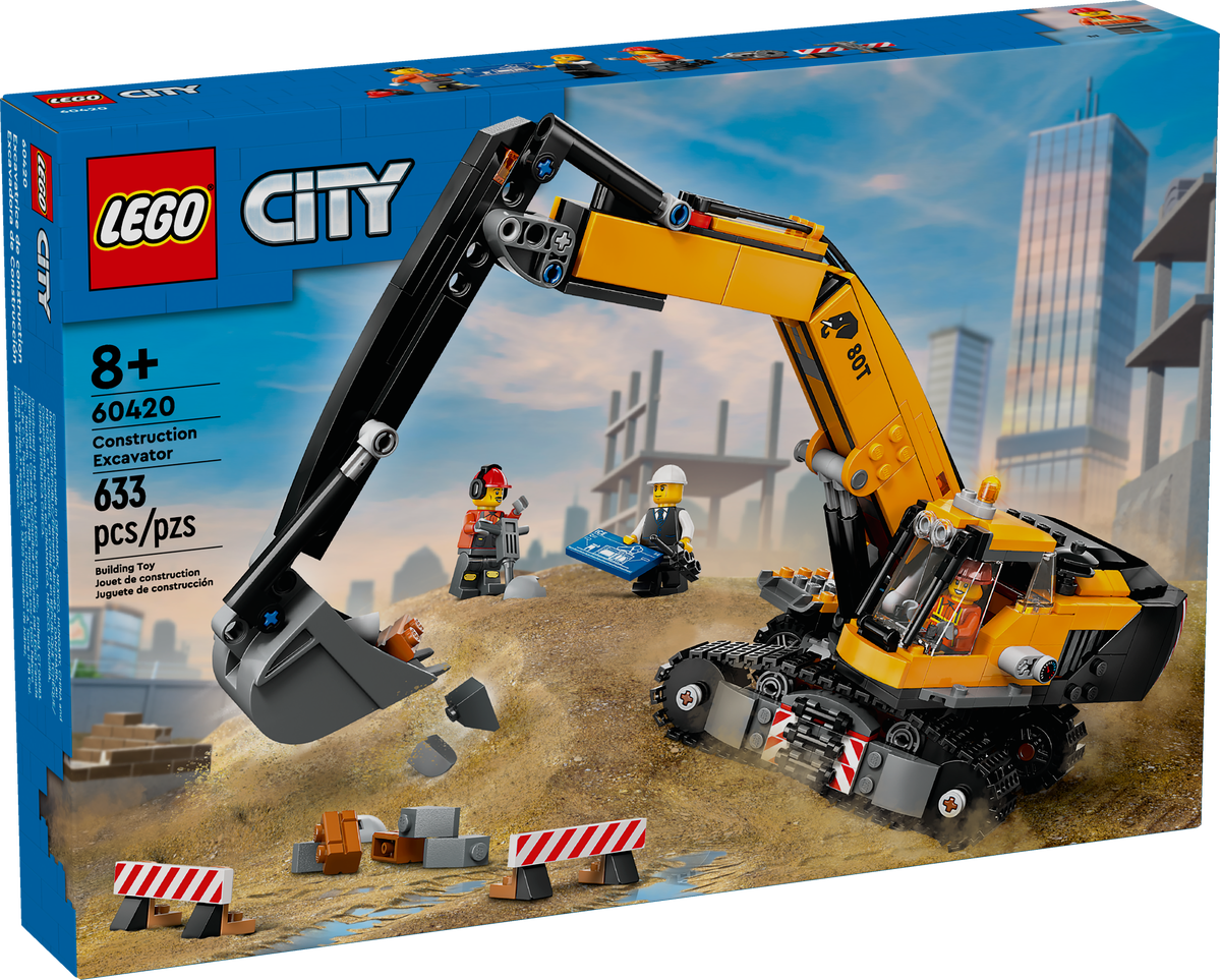 LEGO 60420 City Yellow Construction Excavator