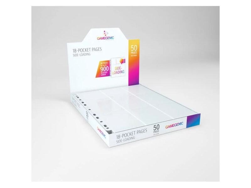 Gamegenic Pages - Sideloading 18-Pocket Display - White (50)