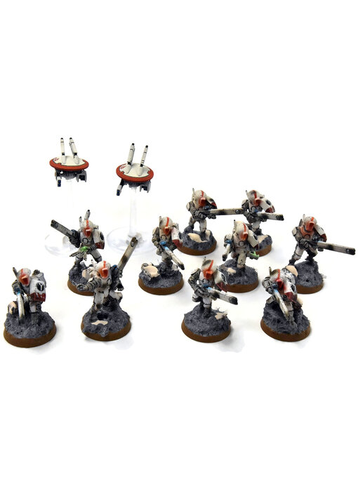 TAU EMPIRE 10 Fire Warriors #2 WELL PAINTED Warhammer 40K