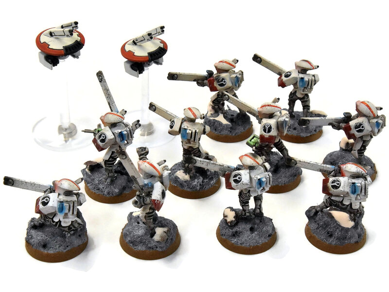Games Workshop TAU EMPIRE 10 Fire Warriors #2 WELL PAINTED Warhammer 40K