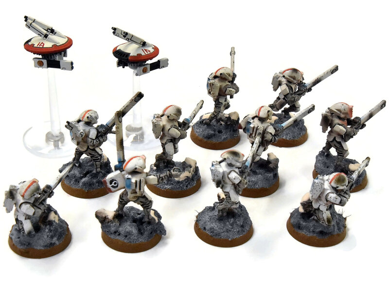 Games Workshop TAU EMPIRE 10 Fire Warriors #2 WELL PAINTED Warhammer 40K