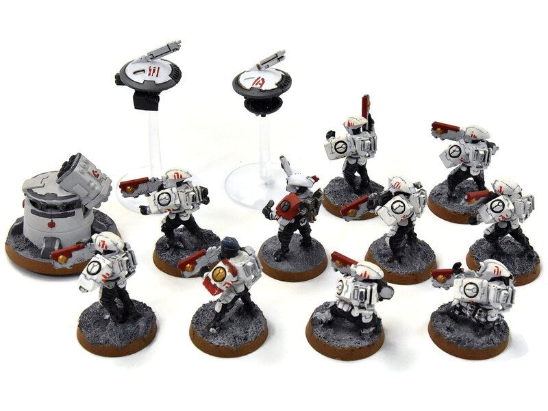Games Workshop TAU EMPIRE 10 Breachers #2 WELL PAINTED Warhammer 40K