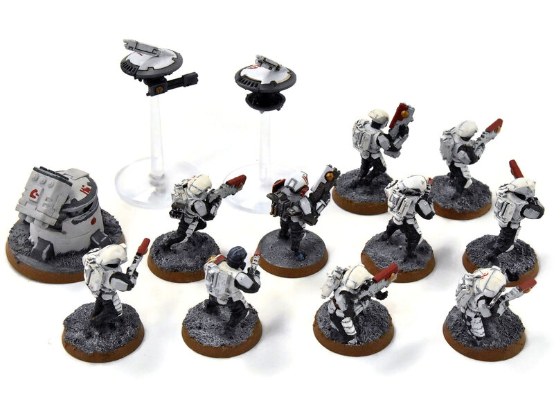 Games Workshop TAU EMPIRE 10 Breachers #2 WELL PAINTED Warhammer 40K