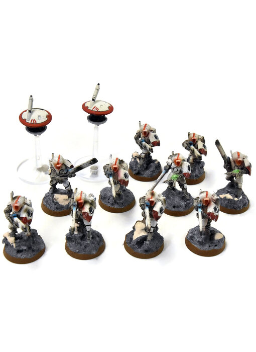 TAU EMPIRE 10 Fire Warriors #4 WELL PAINTED Warhammer 40K