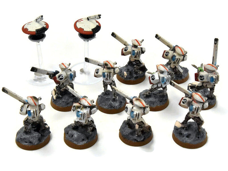 Games Workshop TAU EMPIRE 10 Fire Warriors #4 WELL PAINTED Warhammer 40K