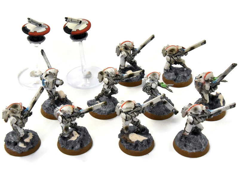 Games Workshop TAU EMPIRE 10 Fire Warriors #4 WELL PAINTED Warhammer 40K
