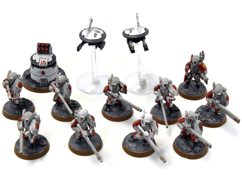 Games Workshop TAU EMPIRE 10 Fire Warriors #3 WELL PAINTED Warhammer 40K