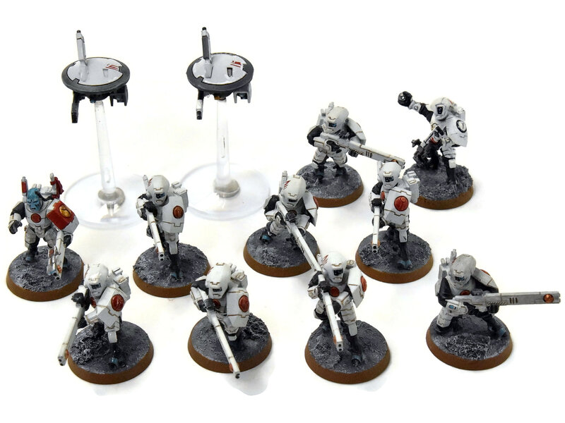Games Workshop TAU EMPIRE 10 Fire Warriors #1 WELL PAINTED Warhammer 40K