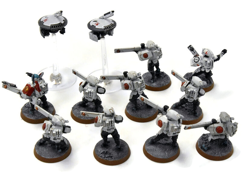 Games Workshop TAU EMPIRE 10 Fire Warriors #1 WELL PAINTED Warhammer 40K