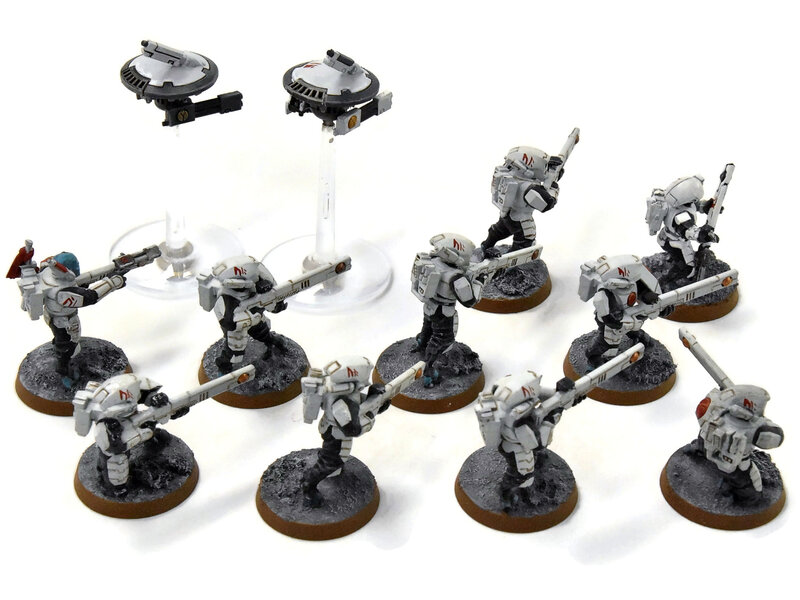Games Workshop TAU EMPIRE 10 Fire Warriors #1 WELL PAINTED Warhammer 40K