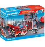 Playmobil Ensemble De Secour Avec Pompiers (71603)
