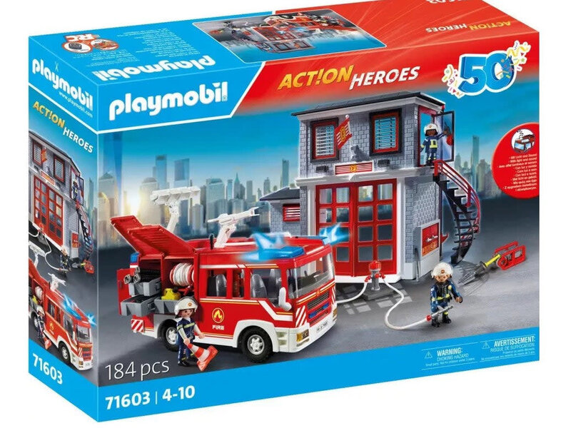 Playmobil Ensemble De Secour Avec Pompiers (71603)