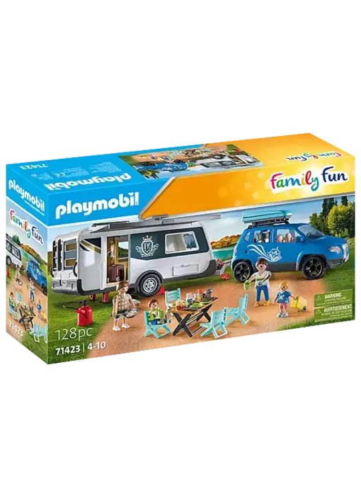 Famille avec voiture et caravane(71423)
