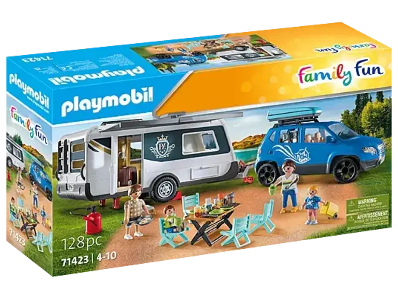 Playmobil Famille avec voiture et caravane(71423)
