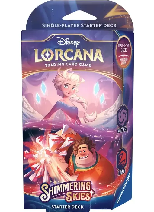 Disney Lorcana Shimmering Skies Starter Deck - Wreck-It Ralph & Elsa
