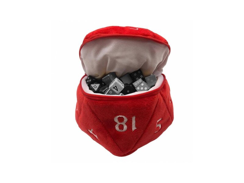 Ultra-Pro D20 Plush Dice Bag Red