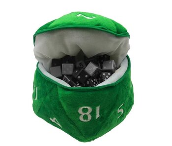 D20 Plush Dice Bag Forest Green